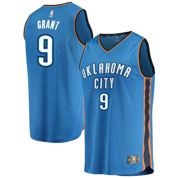 Maillot Oklahoma City Thunder Homme Jerami Grant 9 Icon Edition Bleu
